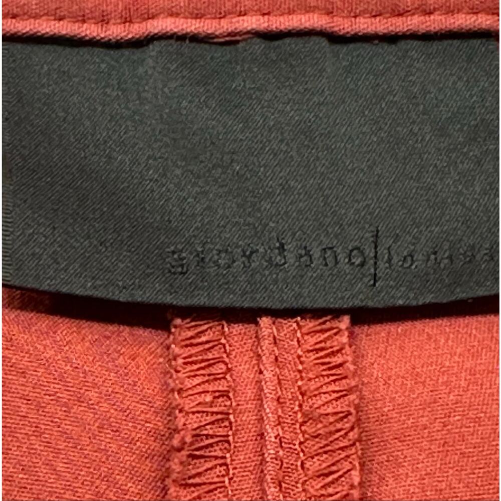 Giordano Ladies Rust Orange Cropped Straight Leg Trousers Size 25 - Picture 7 of 12
